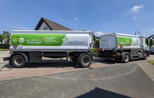 Tankzug komplette Folierung, inkl. Warnmarkierungen